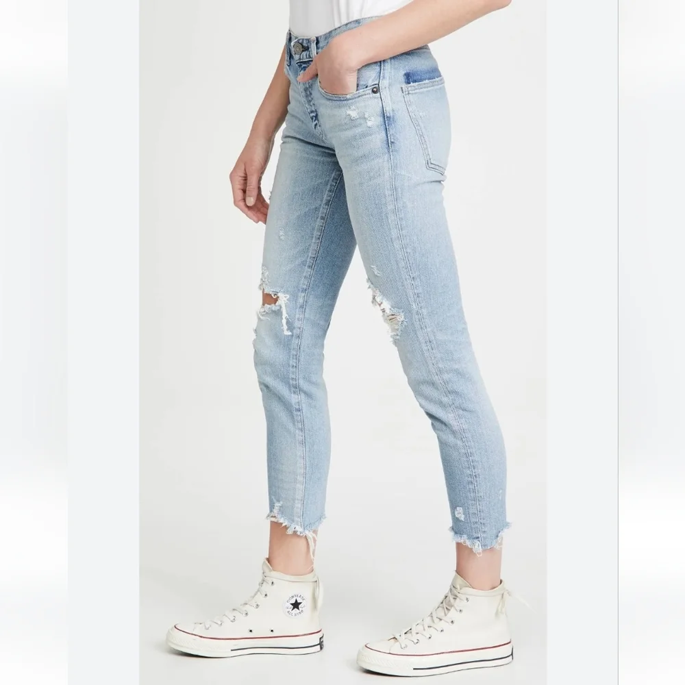 Moussy Vintage Altawoods Skinny Denim Jeans in Light Blue 26